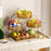 Crofta Fruit Basket Multipurpose Kitchen Countertop Rack for Vegetable Veggie Snack Gold