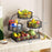 Crofta Fruit Basket Multipurpose Kitchen Countertop Rack for Vegetable Veggie Snack Black