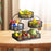 Crofta Fruit Basket Multipurpose Kitchen Countertop Rack for Vegetable Veggie Snack Black