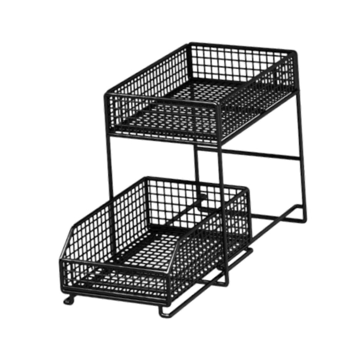 Crofta Under Sink Organiser Rack 2 Tier Countertop Organizer for Countertop Kitchen L