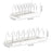 Crofta Pot Organizer Rack Cookware Stand Baking Frying Rack Expandable for Cabinets White