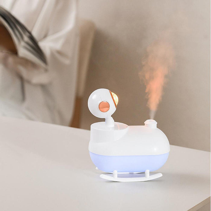 Crofta Tabletop Air Humidifier Elegant Creative Low Noise Humidifying for Home Room white