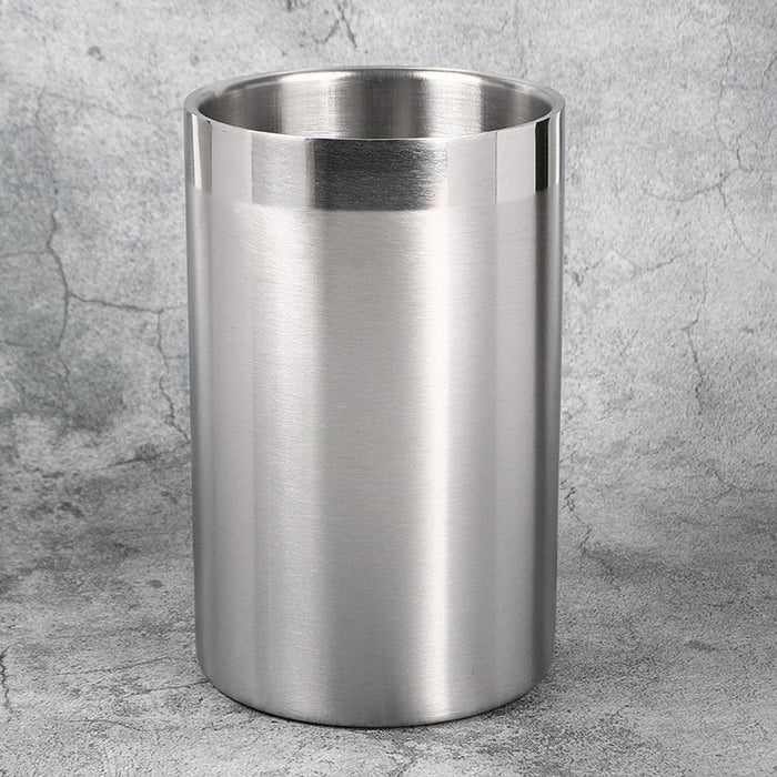 Crofta Stainless Steel Ice Bucket Serving Bucket Large Beer Tub for BBQ Hotel Beach