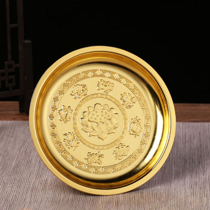 Crofta Footed Fruit Bowl Decoration Blessing Bowl Buddhist Plate for Worship Buddha 6 inch