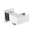 Crofta Square Shower Bracket G1/2 Shower Head Connector Sprayer Holder Slider Clamp Silver