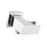 Crofta Square Shower Bracket G1/2 Shower Head Connector Sprayer Holder Slider Clamp Silver