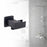 Crofta Square Shower Bracket G1/2 Shower Head Connector Sprayer Holder Slider Clamp Black