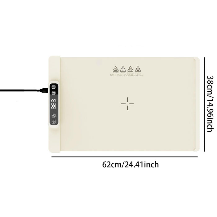 Crofta Electric Warming Tray Food Warmer for House Parties Restaurants Housewarming White