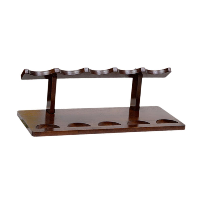 Crofta Wine Display Rack Drink Holder Wood Wine Shelf for Hallway Hotel Dining Room 5 bottles