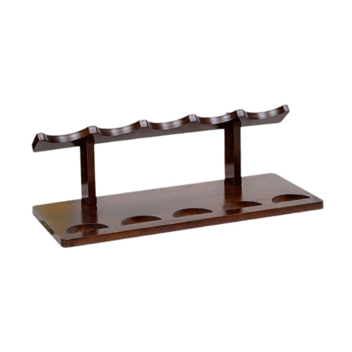 Crofta Wine Display Rack Drink Holder Wood Wine Shelf for Hallway Hotel Dining Room 5 bottles