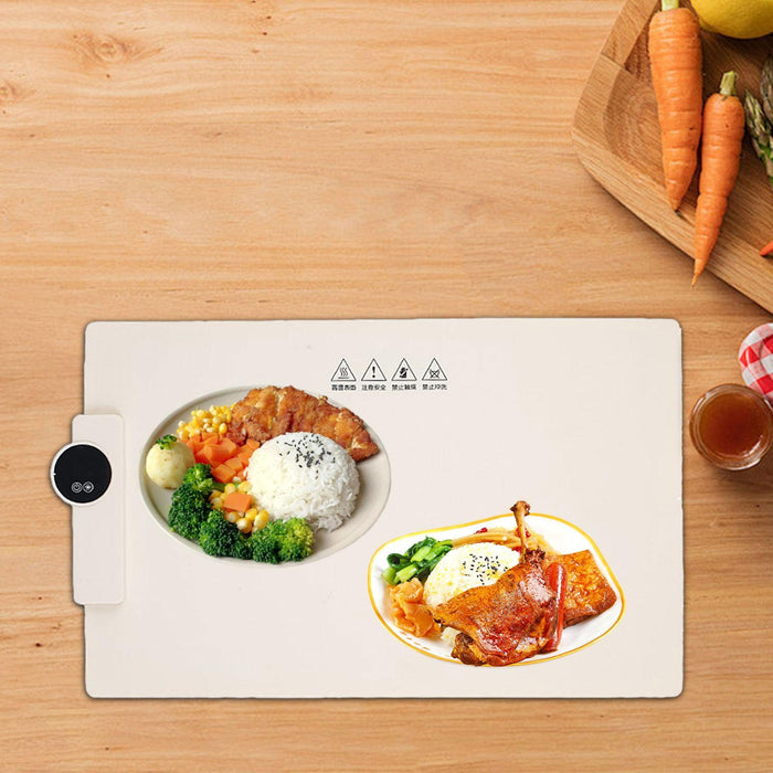 Crofta Electric Warming Tray Portable Multifunctional for Buffets Home Housewarming white