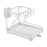 Crofta Dish Drying Rack for Kitchen Counter 2 Tier Anti Rust Dish Drainer Organizer White