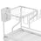 Crofta Dish Drying Rack for Kitchen Counter 2 Tier Anti Rust Dish Drainer Organizer White