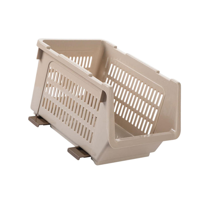 Crofta Stacking Storage Basket Cabinet Storage Rack for Bathroom Countertops Closet Coffee