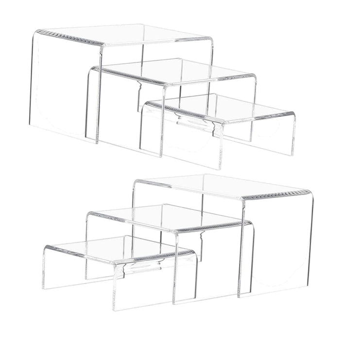 Crofta 6 Pieces Acrylic Display Riser Clear Decoration for Purse Retail/shop Wallet