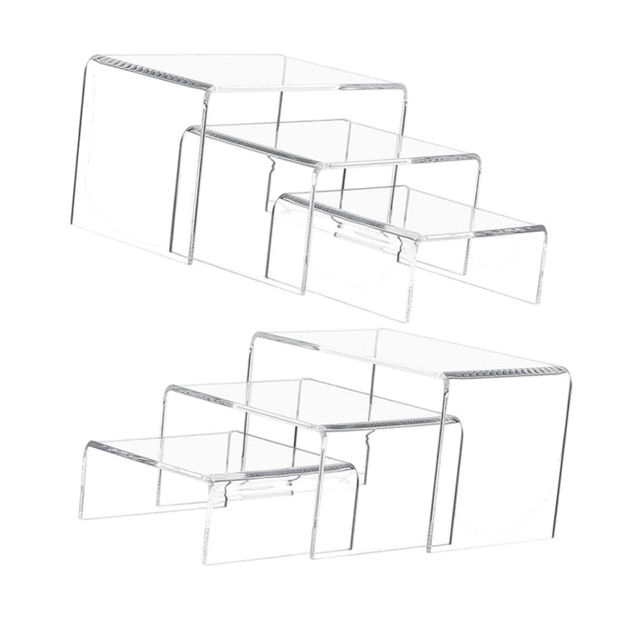 Crofta 6 Pieces Acrylic Display Riser Clear Decoration for Purse Retail/shop Wallet