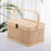 Crofta Gift Basket for Picnic Versatile Bamboo Woven Basket for Pastry Snacks Bread