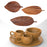 Crofta Tea Serving Tray Decorative Tray Wood Organizer Dish Leaf Shaped Wooden Tray 30cmx18cmx2cm