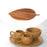 Crofta Tea Serving Tray Decorative Tray Wood Organizer Dish Leaf Shaped Wooden Tray 38cmx15cmx2cm