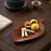 Crofta Tea Serving Tray Decorative Tray Wood Organizer Dish Leaf Shaped Wooden Tray 38cmx15cmx2cm