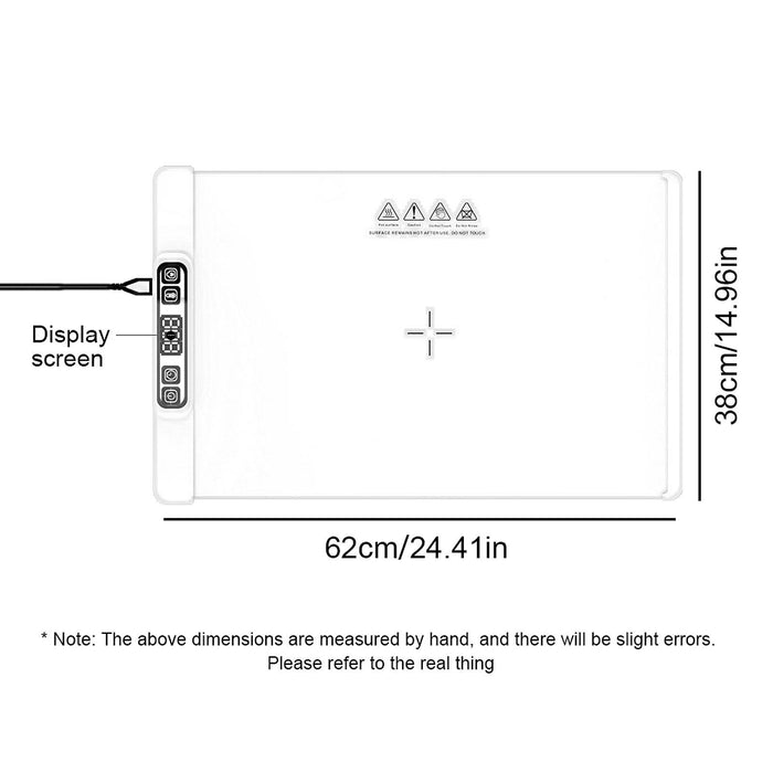 Crofta Electric Warming Tray Portable Multifunctional for Events House Parties Home Blue