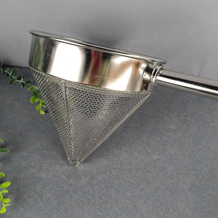 Crofta Stainless Steel Bouillon Strainer 8 inch Colander for Straining Sauce Sauces