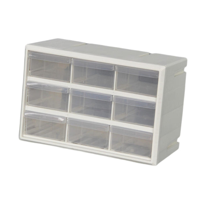 Crofta 9 Drawer Storage Organizer Cabinet Bead Organizer for Storing Nuts and Bolts white