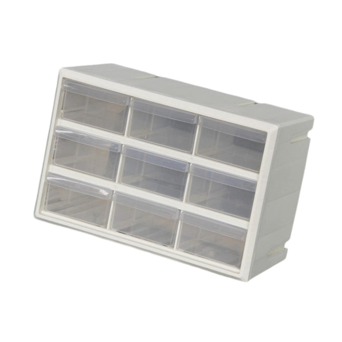 Crofta 9 Drawer Storage Organizer Cabinet Bead Organizer for Storing Nuts and Bolts white