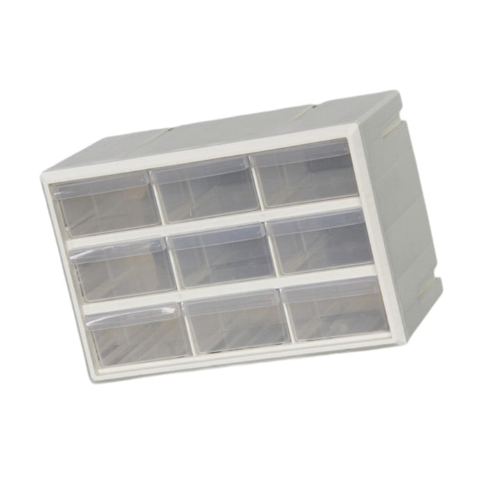 Crofta 9 Drawer Storage Organizer Cabinet Bead Organizer for Storing Nuts and Bolts white