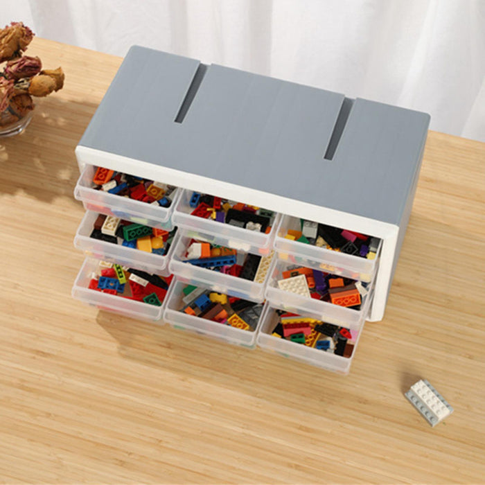 Crofta 9 Drawer Storage Organizer Cabinet Bead Organizer for Storing Nuts and Bolts white