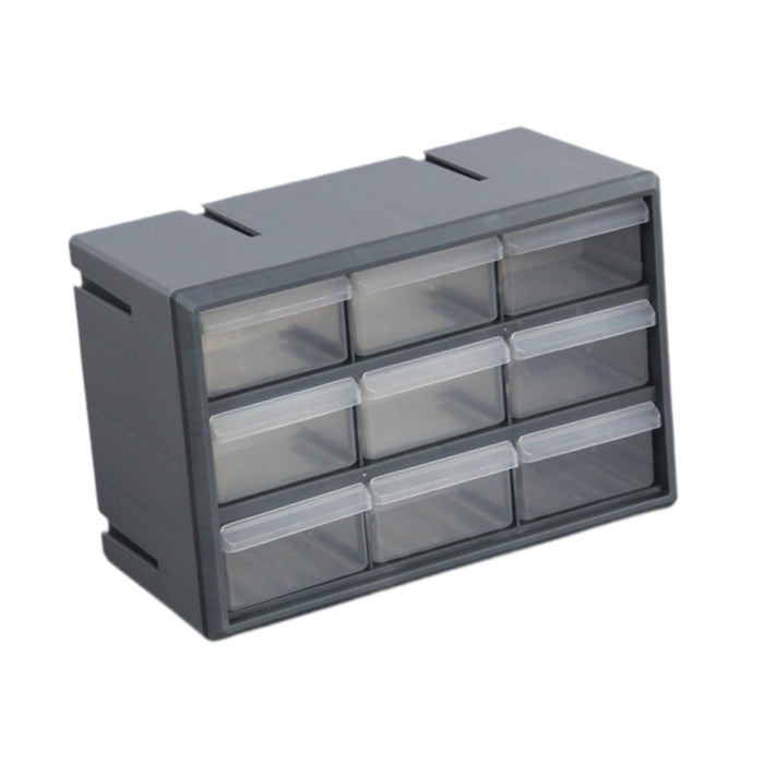 Crofta 9 Drawer Storage Organizer Cabinet Bead Organizer for Storing Nuts and Bolts grey