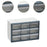 Crofta 9 Drawer Storage Organizer Cabinet Bead Organizer for Storing Nuts and Bolts grey and white