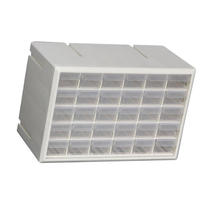 Crofta 30 Drawer Storage Organizer Cabinet Craft Cabinet for Storing Nuts and Bolts white