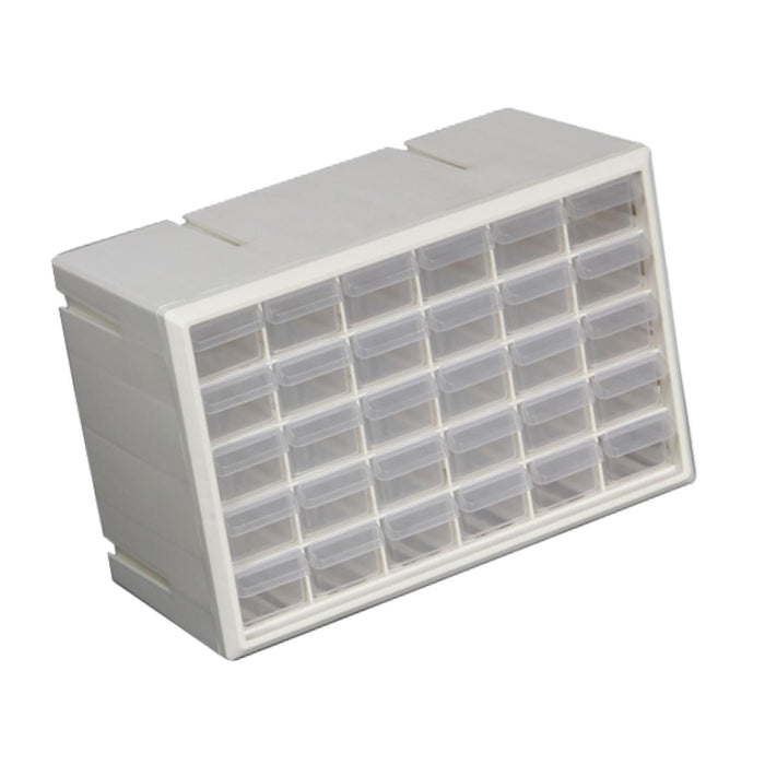 Crofta 30 Drawer Storage Organizer Cabinet Craft Cabinet for Storing Nuts and Bolts white