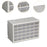 Crofta 30 Drawer Storage Organizer Cabinet Craft Cabinet for Storing Nuts and Bolts white