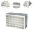 Crofta 30 Drawer Storage Organizer Cabinet Craft Cabinet for Storing Nuts and Bolts white and grey