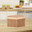 Crofta Woven Bamboo Basket with Top Handle Bamboo Woven Basket for Tea Picnic Bread