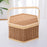 Crofta Woven Bamboo Basket with Top Handle Bamboo Woven Basket for Tea Picnic Bread