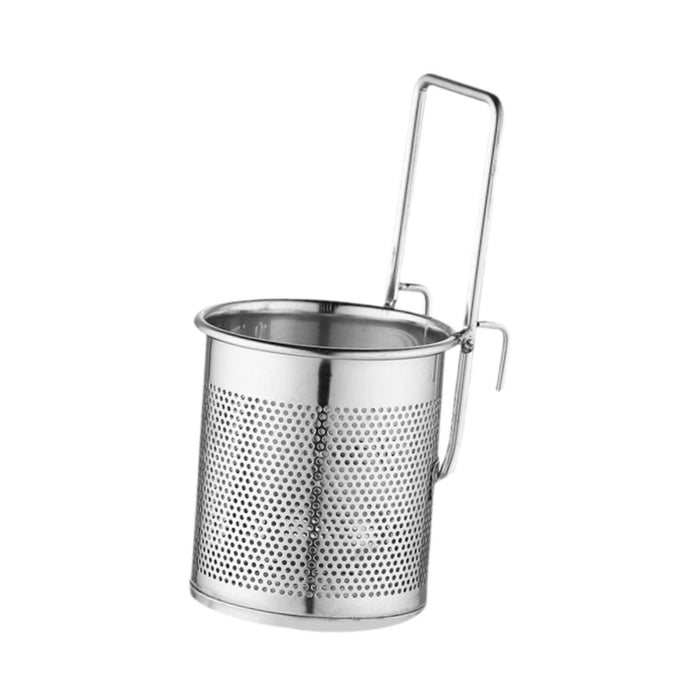 Crofta Pasta Basket Sturdy Spaghetti Pasta Strainer for Dining Room Vegetable Ramen 8x9cm Silver