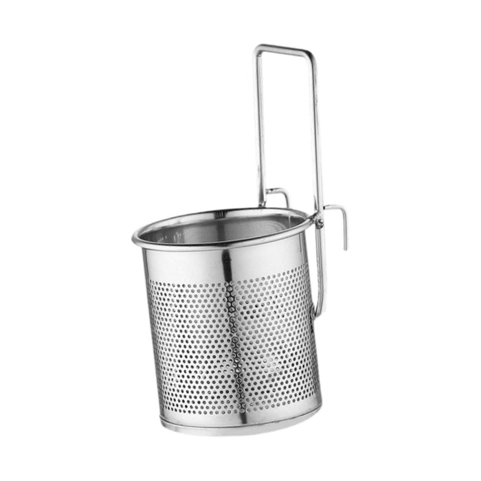 Crofta Pasta Basket Sturdy Spaghetti Pasta Strainer for Dining Room Vegetable Ramen 8x9cm Silver