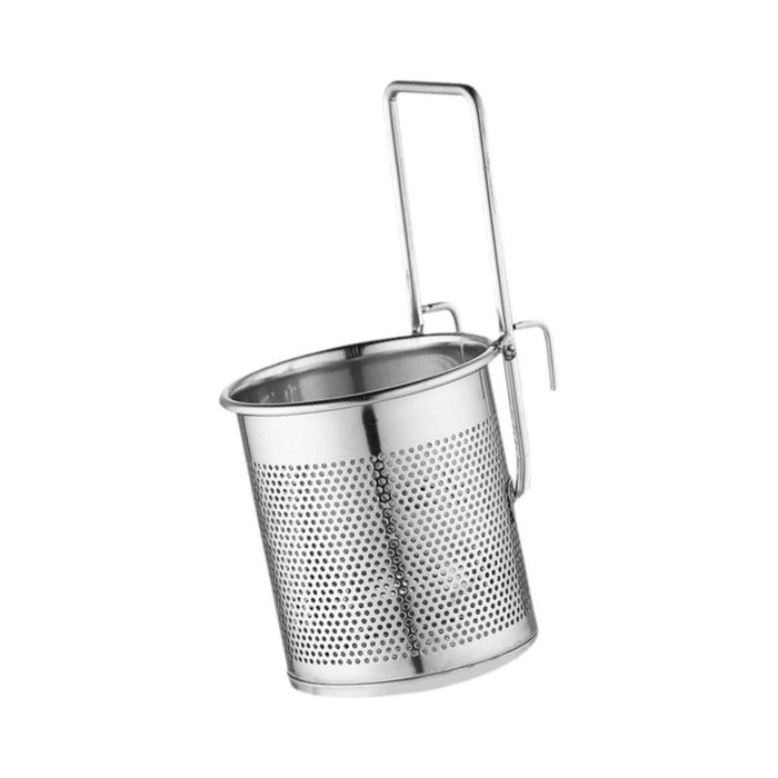 Crofta Pasta Basket Sturdy Spaghetti Pasta Strainer for Dining Room Vegetable Ramen 8x9cm Silver