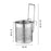 Crofta Pasta Basket Sturdy Spaghetti Pasta Strainer for Dining Room Vegetable Ramen 8x9cm Silver