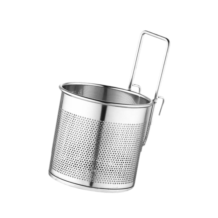 Crofta Pasta Basket Sturdy Spaghetti Pasta Strainer for Dining Room Vegetable Ramen 10x11cm Silver