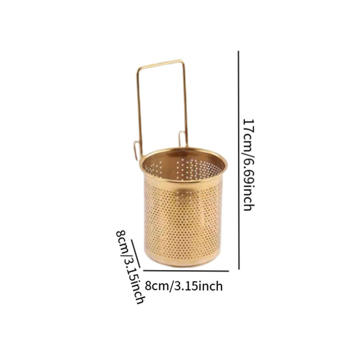 Crofta Pasta Basket Sturdy Spaghetti Pasta Strainer for Dining Room Vegetable Ramen 8x9cm