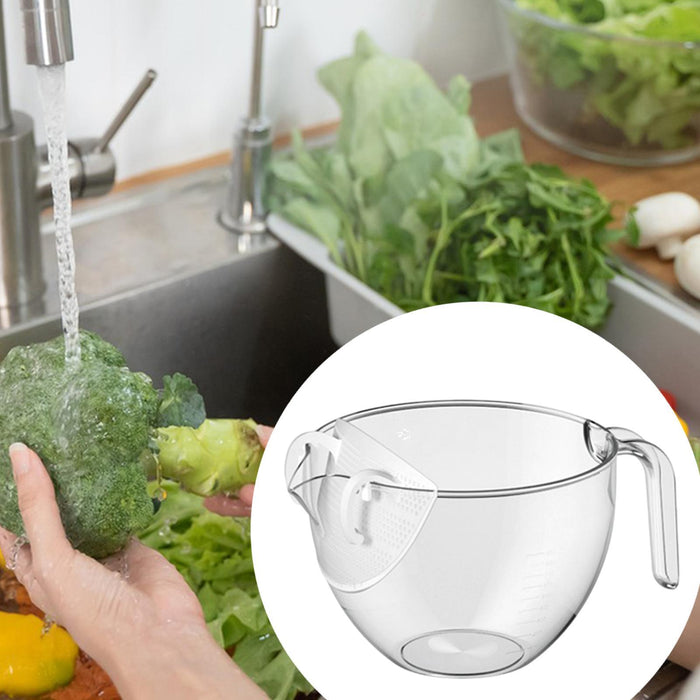 Crofta Japanese Rice Washing Bowl Efficient Vegetable Strainer for Pasta Beans Home Clear