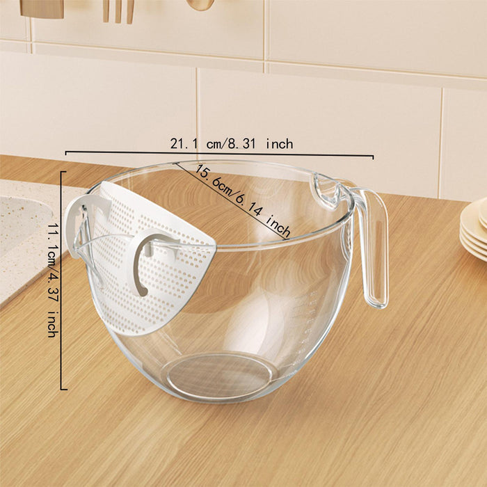 Crofta Japanese Rice Washing Bowl Efficient Vegetable Strainer for Pasta Beans Home Clear