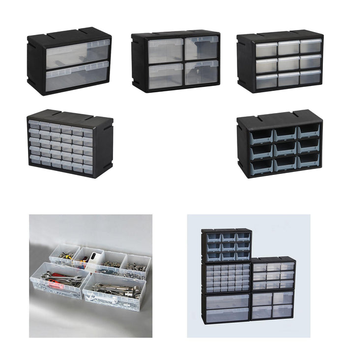 Crofta Drawer Storage Cabinet Organizer Garage Organization for Crafts Jewelry Nuts 2 drawers