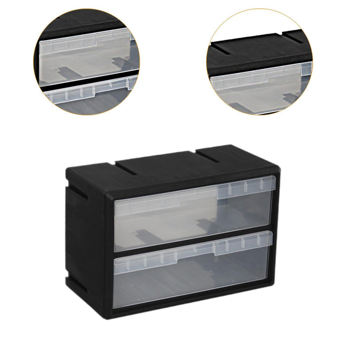 Crofta Drawer Storage Cabinet Organizer Garage Organization for Crafts Jewelry Nuts 2 drawers