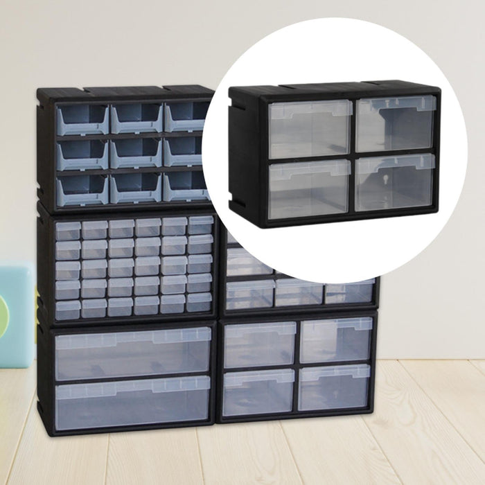 Crofta Drawer Storage Cabinet Organizer Garage Organization for Crafts Jewelry Nuts 4 drawers