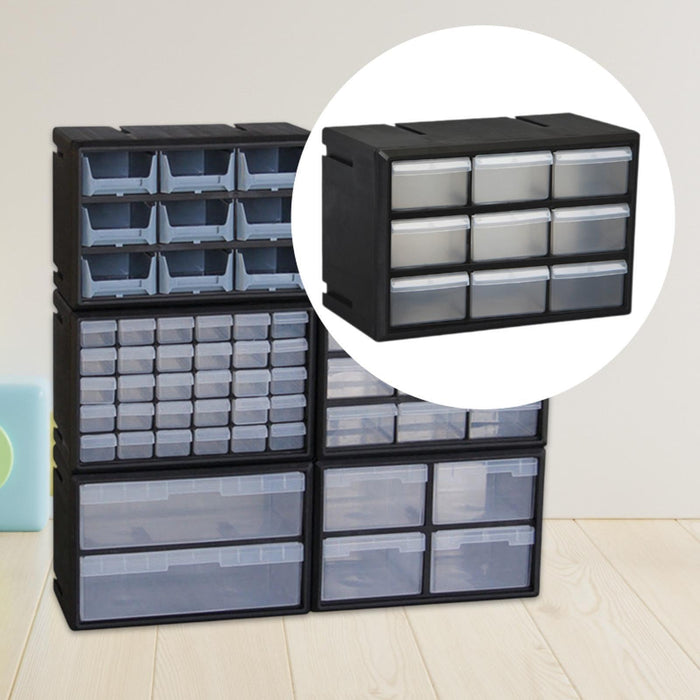 Crofta Drawer Storage Cabinet Organizer Garage Organization for Crafts Jewelry Nuts 9 drawers